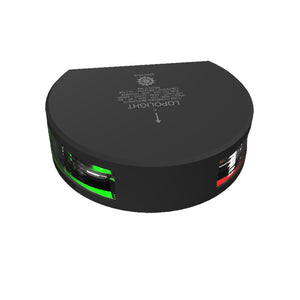 Lopolght Series 201-004 - Starboard  Port Sidelight - 2NM - Vertical Mount - Green/Red - Black Housing [201-004-B] - BuoyMart.com  Navigation Lights Lopolight