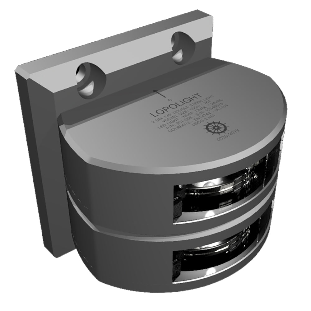 Lopolight Series 301-006 - Double Stacked Stern Light - 2NM - Vertical Mount - White - Silver Housing [301-006ST] - BuoyMart.com  Navigation Lights Lopolight