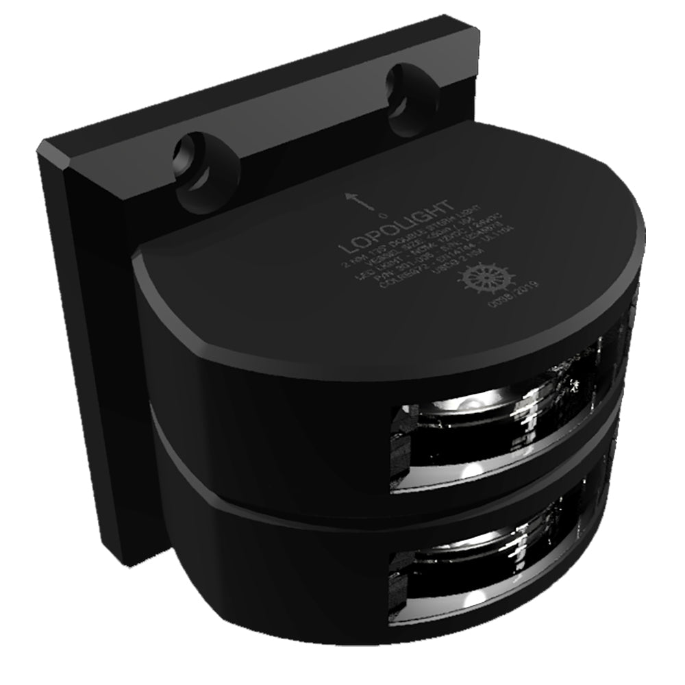 Lopolight Series 301-006 - Double Stacked Stern Light - 2NM - Vertical Mount - White - Black Housing [301-006ST-B] - BuoyMart.com  Navigation Lights Lopolight