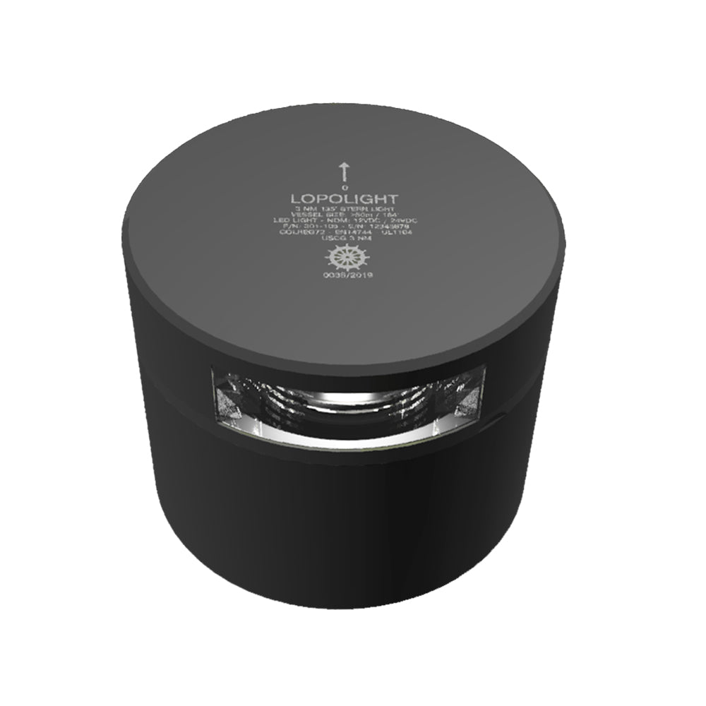 Lopolight Series 301-105 - Stern Light - 3NM - Horizontal Mount - White - Black Housing [301-105-B] - BuoyMart.com  Navigation Lights Lopolight