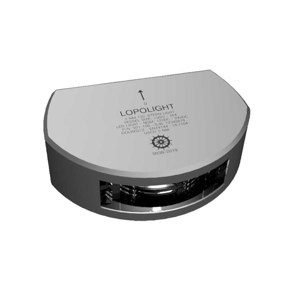 Lopolight Series 301-106 - Stern Light - 3NM - Vertical Mount - White - Silver Housing [301-106] - BuoyMart.com  Navigation Lights Lopolight