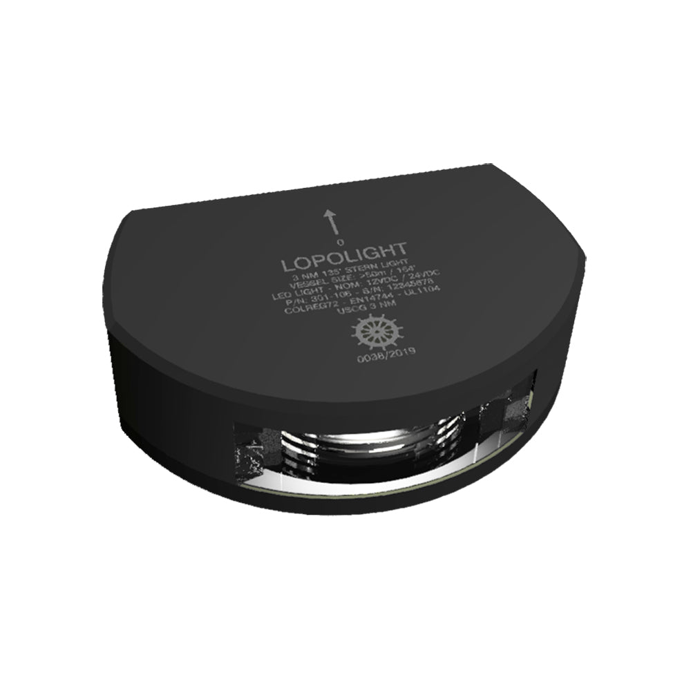 Lopolight Series 301-106 - Stern Light - 3NM - Vertical Mount - White - Black Housing [301-106-B] - BuoyMart.com  Navigation Lights Lopolight