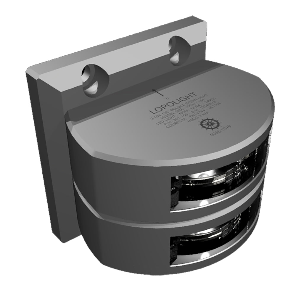 Lopolight Series 301-106 - Double Stacked Stern Light - 3NM - Vertical Mount -White - Silver Housing [301-106ST] - BuoyMart.com  Navigation Lights Lopolight