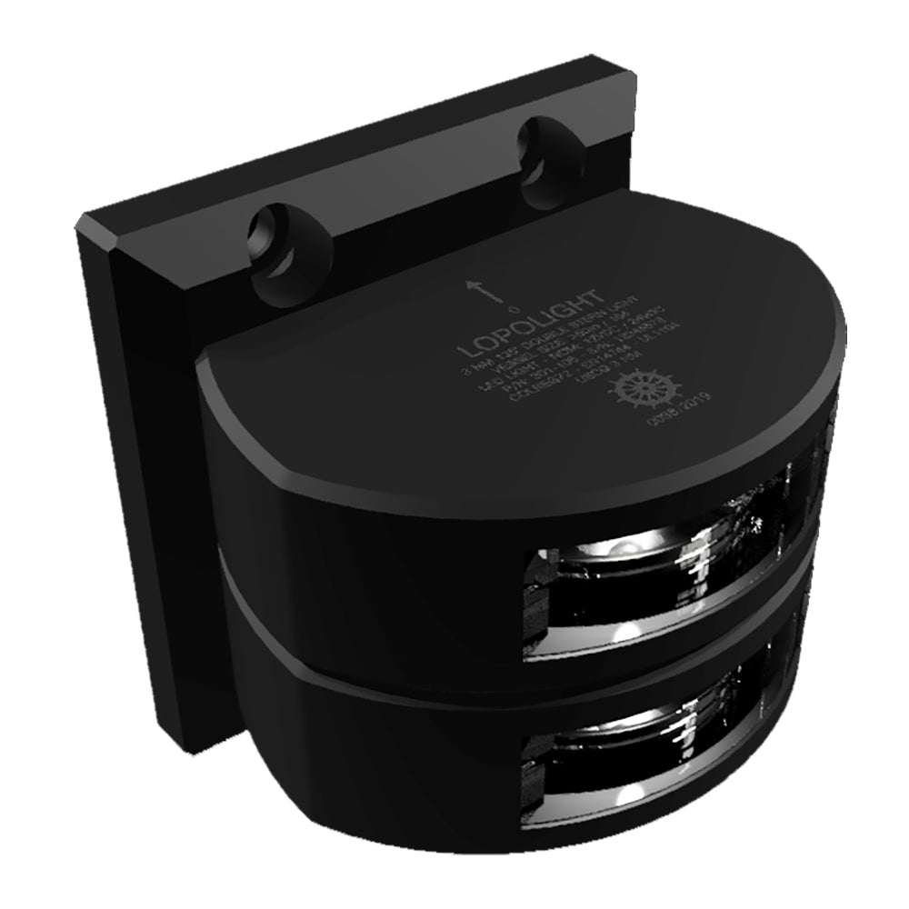 Lopolight Series 301-106 - Double Stacked Stern Light - 3NM - Vertical Mount -White - Black Housing [301-106ST-B] - BuoyMart.com  Navigation Lights Lopolight