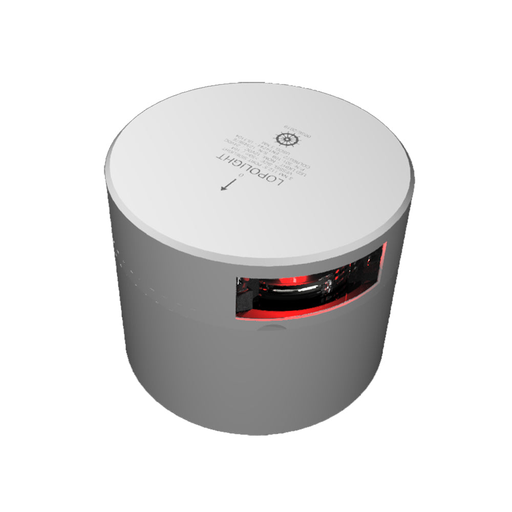Lopolight Series 301-109 - Navigation Light - 3NM - Horizontal Mount - Red - Silver Housing [301-109] - BuoyMart.com  Navigation Lights Lopolight