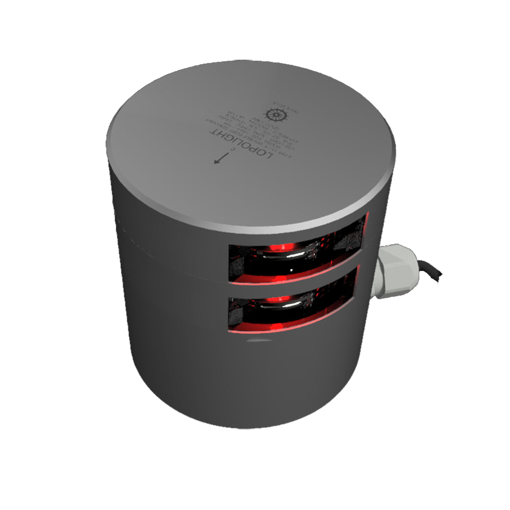 Lopolight Series 301-109 - Double Stacked Navigation Light - 3NM - Horizontal Mount - Red - Silver Housing [301-109ST] - BuoyMart.com  Navigation Lights Lopolight