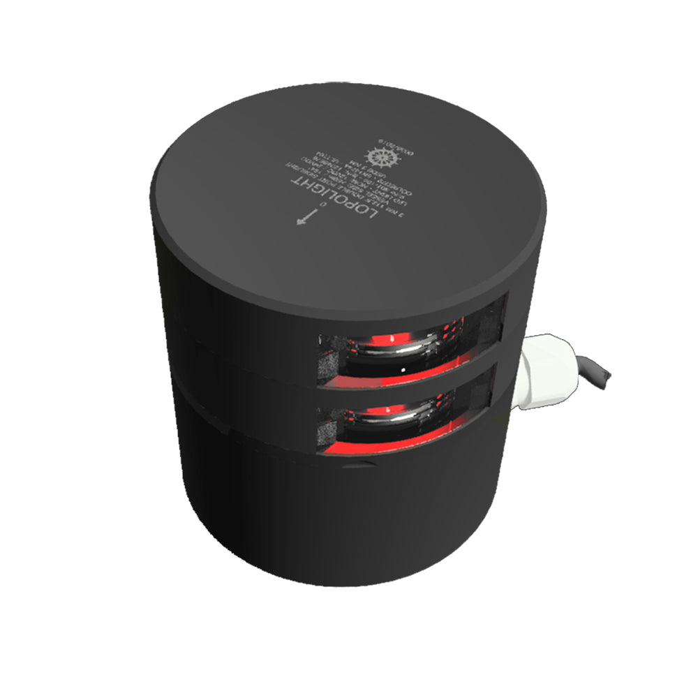 Lopolight Series 301-109 - Double Stacked Navigation Light - 3NM - Horizontal Mount - Red - Black Housing [301-109ST-B] - BuoyMart.com  Navigation Lights Lopolight