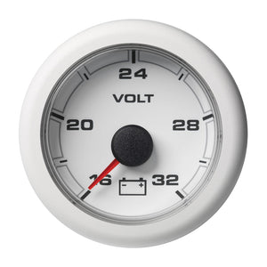 Veratron 52MM (2-1/16") OceanLink Battery Voltage Gauge - 16 to 32V - White Dial  Bezel [A2C1066130001] - BuoyMart.com  Gauges Veratron