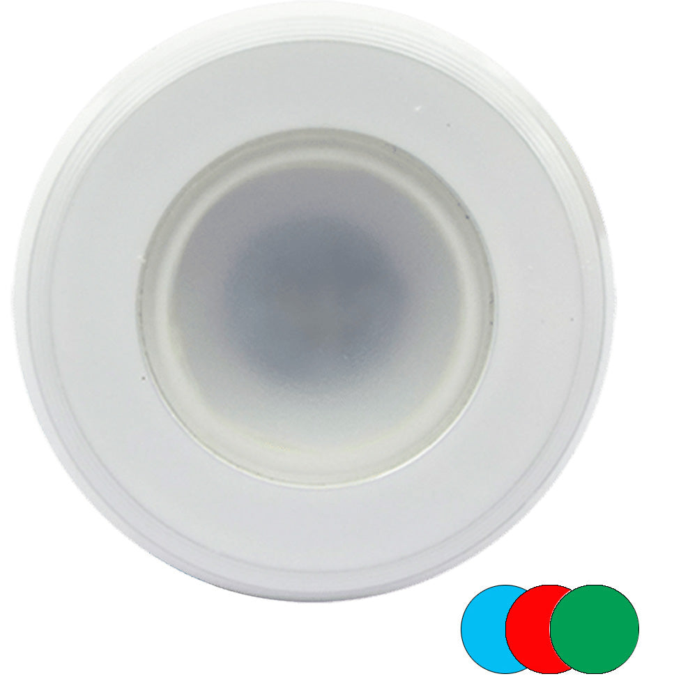 Shadow-Caster Color-Changing White, Blue  Red Dimmable - White Powder Coat Down Light [SCM-DL-WBR] - BuoyMart.com  Interior / Courtesy Light Shadow-Caster LED Lighting