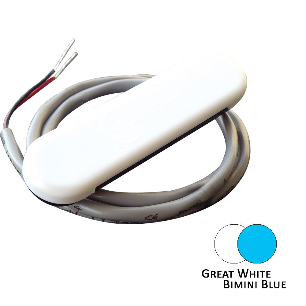 Shadow-Caster Dual Color Courtesy Light w/2 Lead Wire - White Abs Cover - Great White/Bimini Blue [SCM-CL-BB/GW] - BuoyMart.com  Interior / Courtesy Light Shadow-Caster LED Lighting