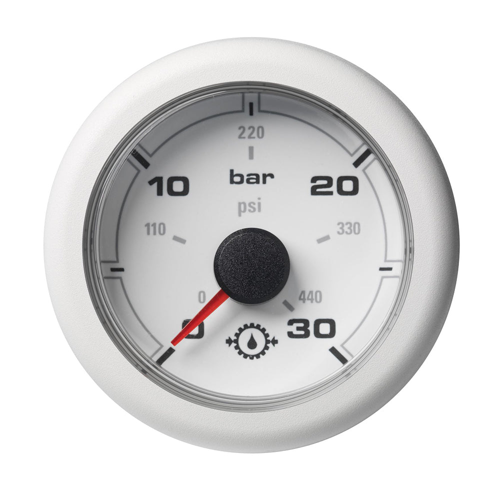 Veratron 52MM (2-1/16") OceanLink Transmission Oil Pressure Gauge - 30 Bar/440 PSI - White Dial  Bezel [A2C1066050001] - BuoyMart.com  Gauges Veratron