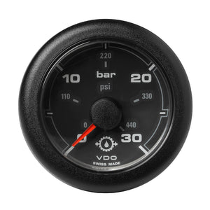 Veratron 52MM (2-1/16") OceanLink Transmission Oil Pressure Gauge - 30 Bar/440 PSI - Black Dial  Bezel [A2C1066040001] - BuoyMart.com  Gauges Veratron