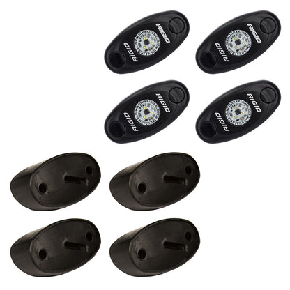 RIGID Industries A-Series Rock Light Kit - 4 Cool White Lights - Black [400203] - BuoyMart.com  Interior / Courtesy Light RIGID Industries