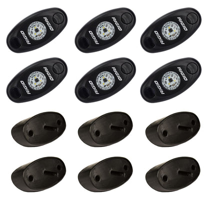 RIGID Industries A-Series Rock Light Kit - 6 Red Lights - Black [400263] - BuoyMart.com  Interior / Courtesy Light RIGID Industries