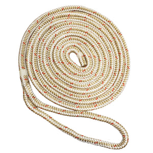 New England Ropes 3/4" Double Braid Dock Line - White/Gold w/Tracer - 50 [C5059-24-00050] - BuoyMart.com  Dock Line New England Ropes