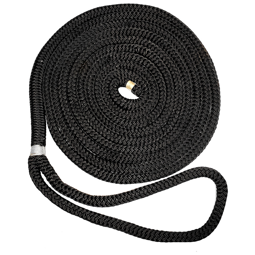New England Ropes 1/2" Double Braid Dock Line - Black - 25 [C5054-16-00025] - BuoyMart.com  Dock Line New England Ropes