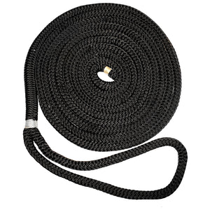 New England Ropes 1/2" Double Braid Dock Line - Black - 25 [C5054-16-00025] - BuoyMart.com  Dock Line New England Ropes