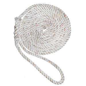 New England Ropes 5/8"Premium 3-Strand Dock Line - White w/Tracer - 25 [C6050-20-00025] - BuoyMart.com  Dock Line New England Ropes