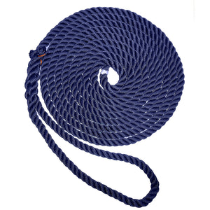 New England Ropes 1/2" Premium 3-Strand Dock Line - Navy Blue - 25 [C6053-16-00025] - BuoyMart.com  Dock Line New England Ropes