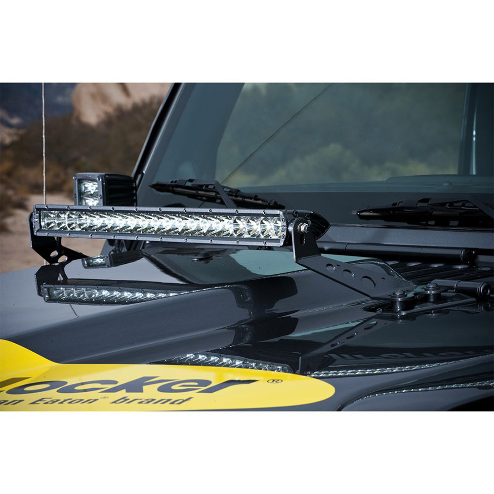 RIGID Industries 2007-2017 Jeep JK 20" Light Hood Mount [40333] - BuoyMart.com  Accessories RIGID Industries