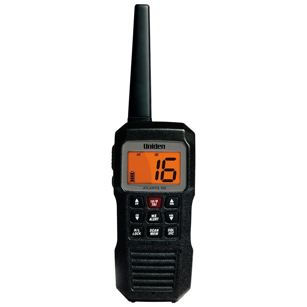 Uniden Atlantis 155 Handheld Two-Way VHF Floating Marine Radio [ATLANTIS 155] - BuoyMart.com  VHF - Handheld Uniden