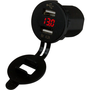 Sea-Dog Dual USB Socket/Voltmeter w/Hidden Display [426517-1] - BuoyMart.com  Accessories Sea-Dog