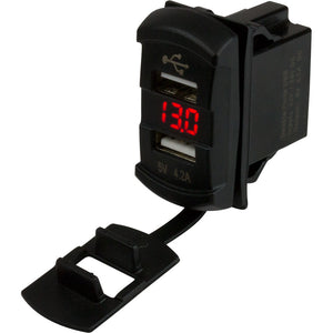 Sea-Dog Dual USB Rocker Switch Style Voltmeter w/Hidden Display [426527-1] - BuoyMart.com  Accessories Sea-Dog
