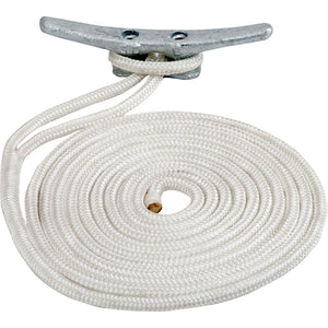 Sea-Dog Double Braided Nylon Dock Line - 1/2" x 15 - White [302112015WH-1] - BuoyMart.com  Dock Line Sea-Dog