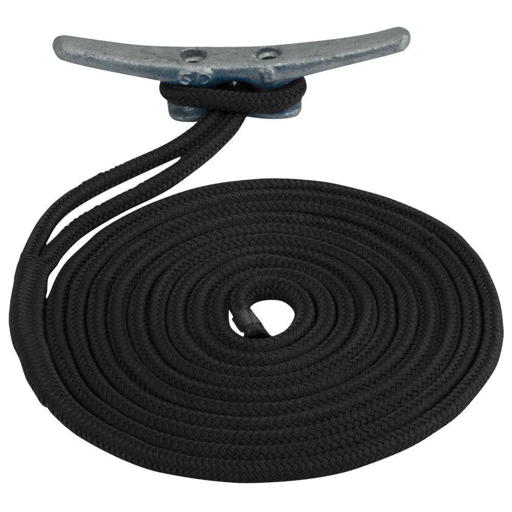 Sea-Dog Double Braided Nylon Dock Line - 5/8" x 20 - Black [302116020BK-1] - BuoyMart.com  Dock Line Sea-Dog