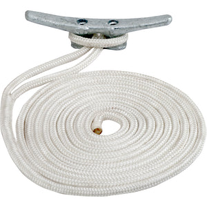 Sea-Dog Double Braided Nylon Dock Line - 5/8" x 25 - White [302116025WH-1] - BuoyMart.com  Dock Line Sea-Dog