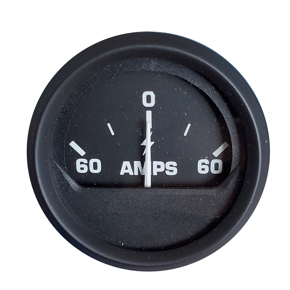 Faria Euro Black 2" Ammeter Gauge (60-0-60 AMP) [12822] - BuoyMart.com  Gauges Faria Beede Instruments