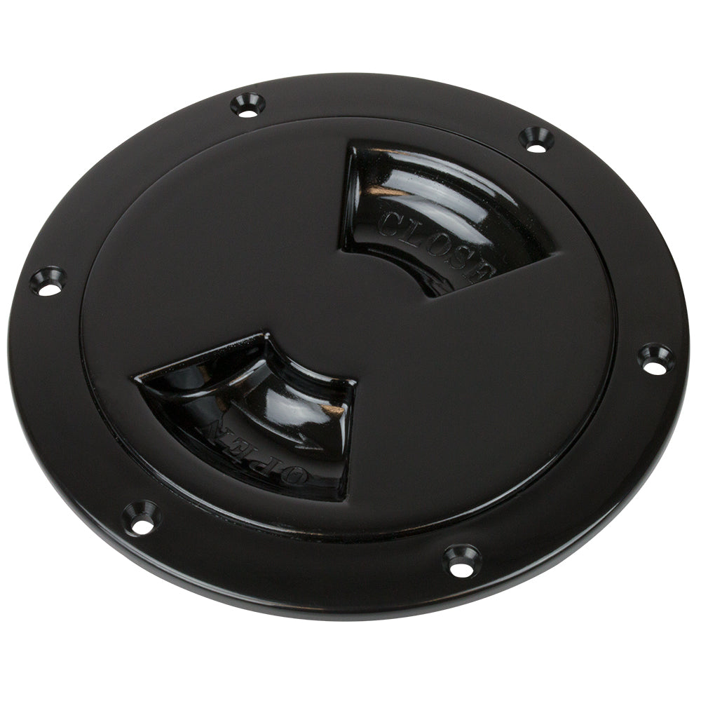 Sea-Dog Smooth Quarter Turn Deck Plate - Black - 4" [336145-1] - BuoyMart.com  Deck Plates Sea-Dog