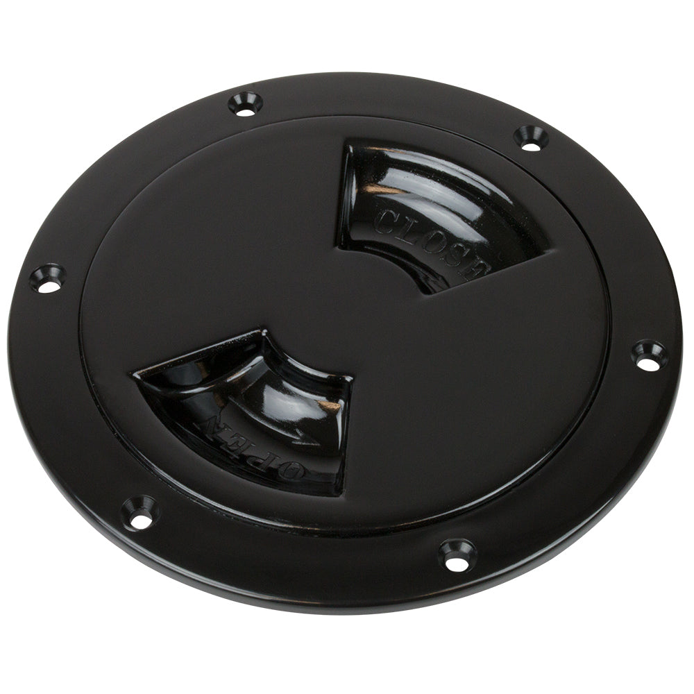Sea-Dog Quarter-Turn Smooth Deck Plate w/Internal Collar - Black - 4" [336345-1] - BuoyMart.com  Deck Plates Sea-Dog