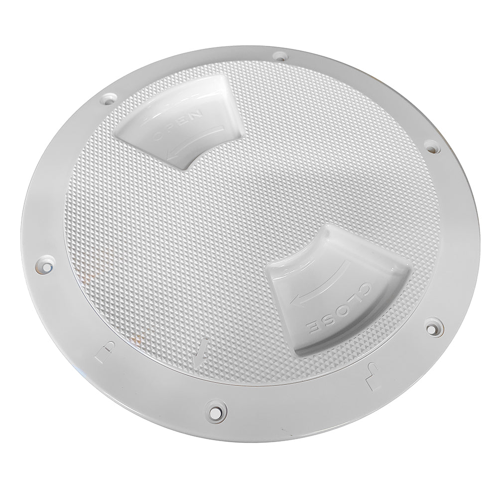 Sea-Dog Quarter-Turn Textured Deck Plate w/Internal Collar - White - 6" [336362-1] - BuoyMart.com  Deck Plates Sea-Dog
