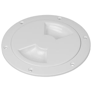 Sea-Dog Quarter-Turn Smooth Deck Plate w/Internal Collar - White - 8" [336380-1] - BuoyMart.com  Deck Plates Sea-Dog