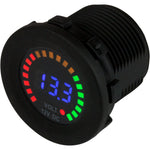 Sea-Dog Round Voltage Meter DC - 5V-15V w/Rainbow Dial [421617-1] - BuoyMart.com  Meters & Monitoring Sea-Dog