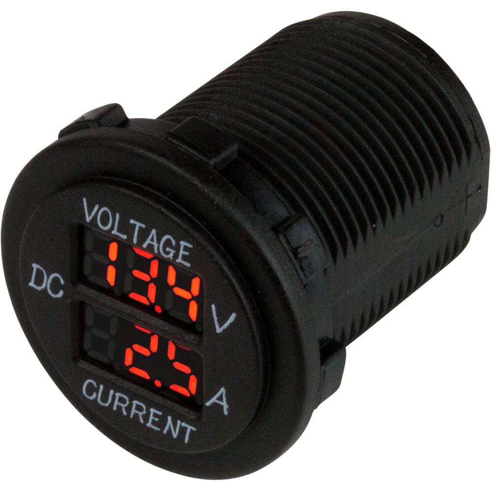 Sea-Dog Round Voltage  Amp Meter - 6V-30V  0 Amp - 10 Amp Meter [421625-1] - BuoyMart.com  Meters & Monitoring Sea-Dog