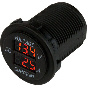 Sea-Dog Round Voltage  Amp Meter - 6V-30V  0 Amp - 10 Amp Meter [421625-1] - BuoyMart.com  Meters & Monitoring Sea-Dog