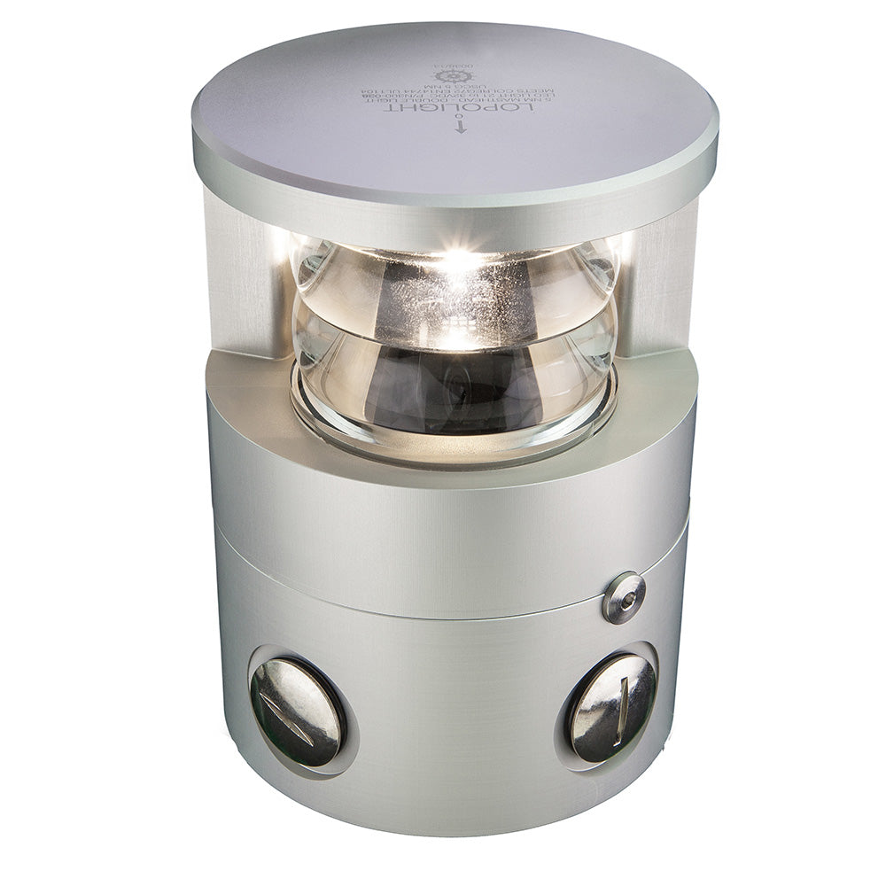 Lopolight 225 Double Masthead Light - 6NM - Silver Housing [300-138] - BuoyMart.com  Navigation Lights Lopolight