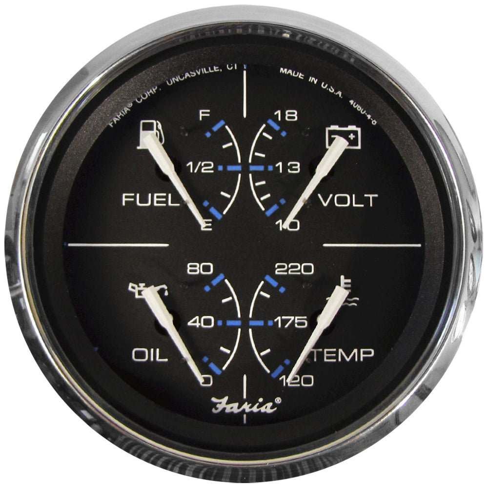 Faria Chesapeake Black 4" Multifunction Gauge [33751] - BuoyMart.com  Gauges Faria Beede Instruments