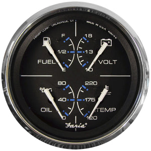 Faria Chesapeake Black 4" Multifunction Gauge [33751] - BuoyMart.com  Gauges Faria Beede Instruments