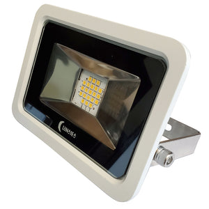 Lunasea 10W Slimline LED Floodlight, 120VAC Only, Cool White, 1200 Lumens, 3 Cord - White Housing [LLB-366N-31-10] - BuoyMart.com  Flood/Spreader Lights Lunasea Lighting