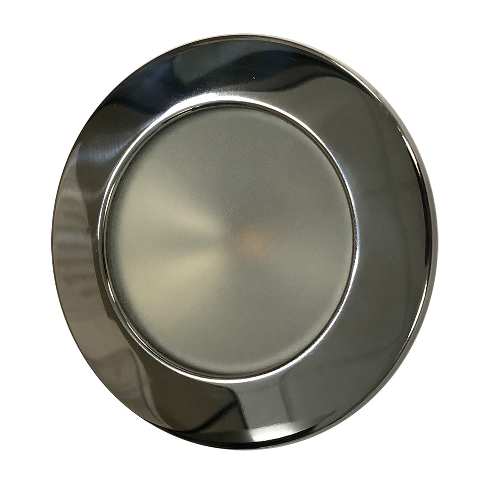 Lunasea Gen 3 Indoor/Outdoor Recessed 3.5 LED Light - 2700K 85 CRI Dimmable COB LED - Warm White/Polished SS Bezel [LLB-46WW-3A-SS] Lunasea Lighting