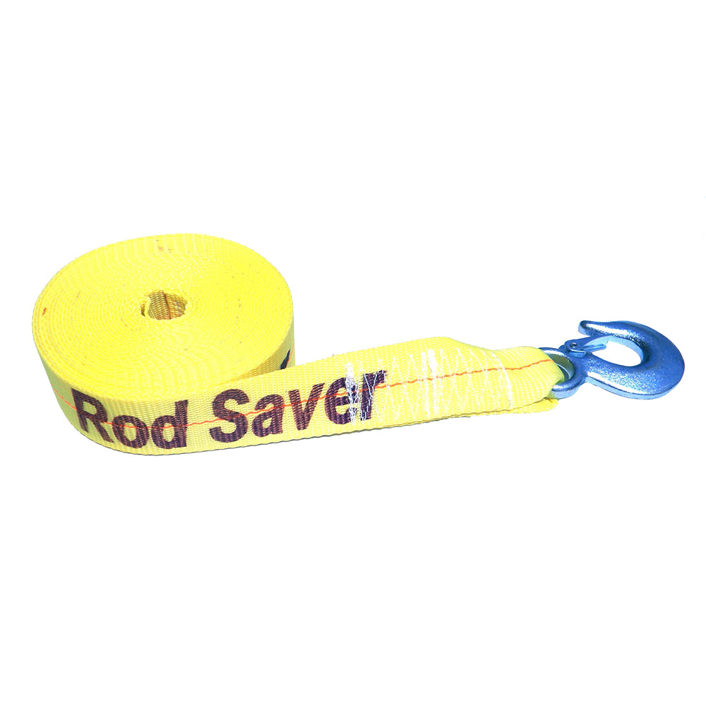 Rod Saver Heavy-Duty Winch Strap Replacement - Yellow - 2" x 25 [WSY25] - BuoyMart.com  Winch Straps & Cables Rod Saver
