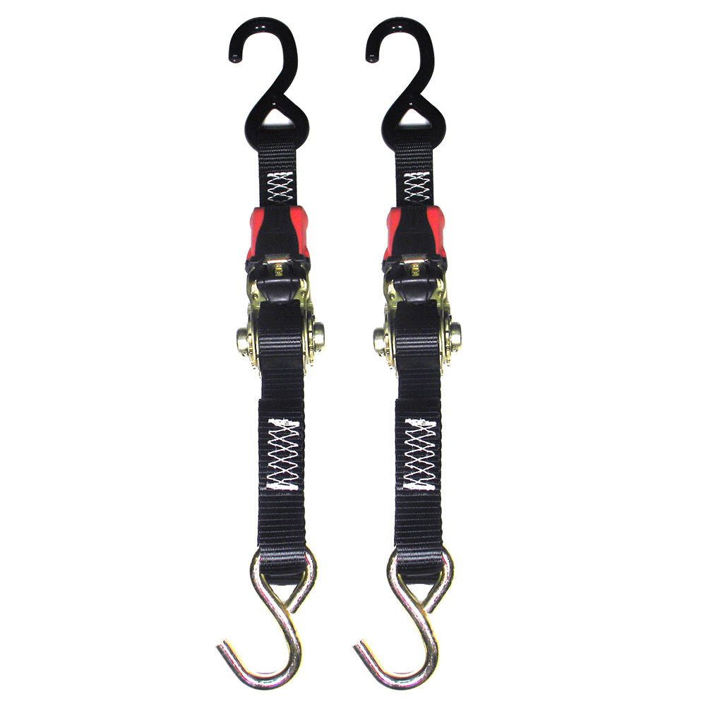 Rod Saver Rubber Ratchet Tie-Down - 1" x 4 - Pair [RTD4] - BuoyMart.com  Tie-Downs Rod Saver