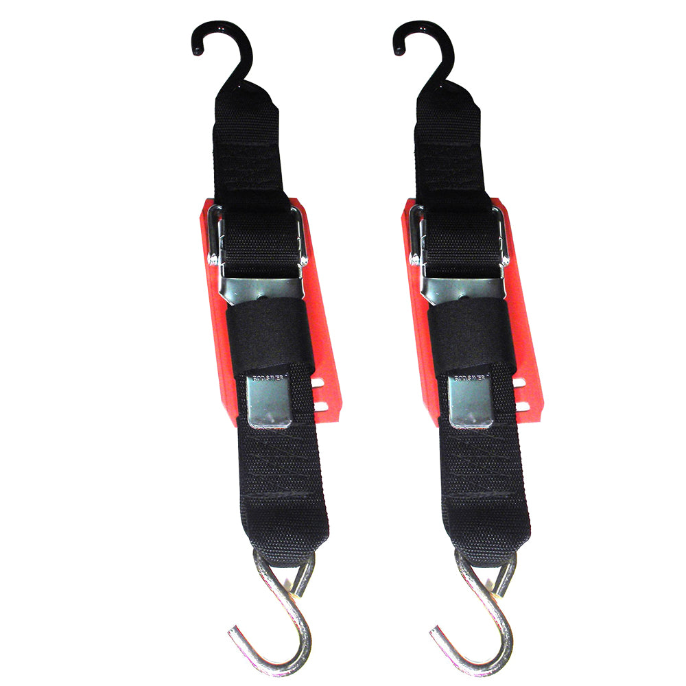 Rod Saver Paddle Buckle Trailer Tie-Down w/Vinyl Pad - 2" x 4 - Pair [2PB4VP] - BuoyMart.com  Tie-Downs Rod Saver