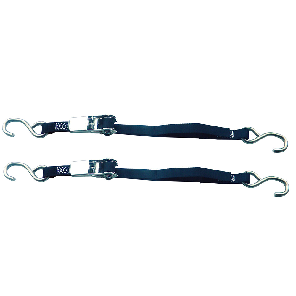 Rod Saver Stainless Steel Ratchet Tie-Down - 1" x 3 - Pair [SSRTD3] - BuoyMart.com  Tie-Downs Rod Saver