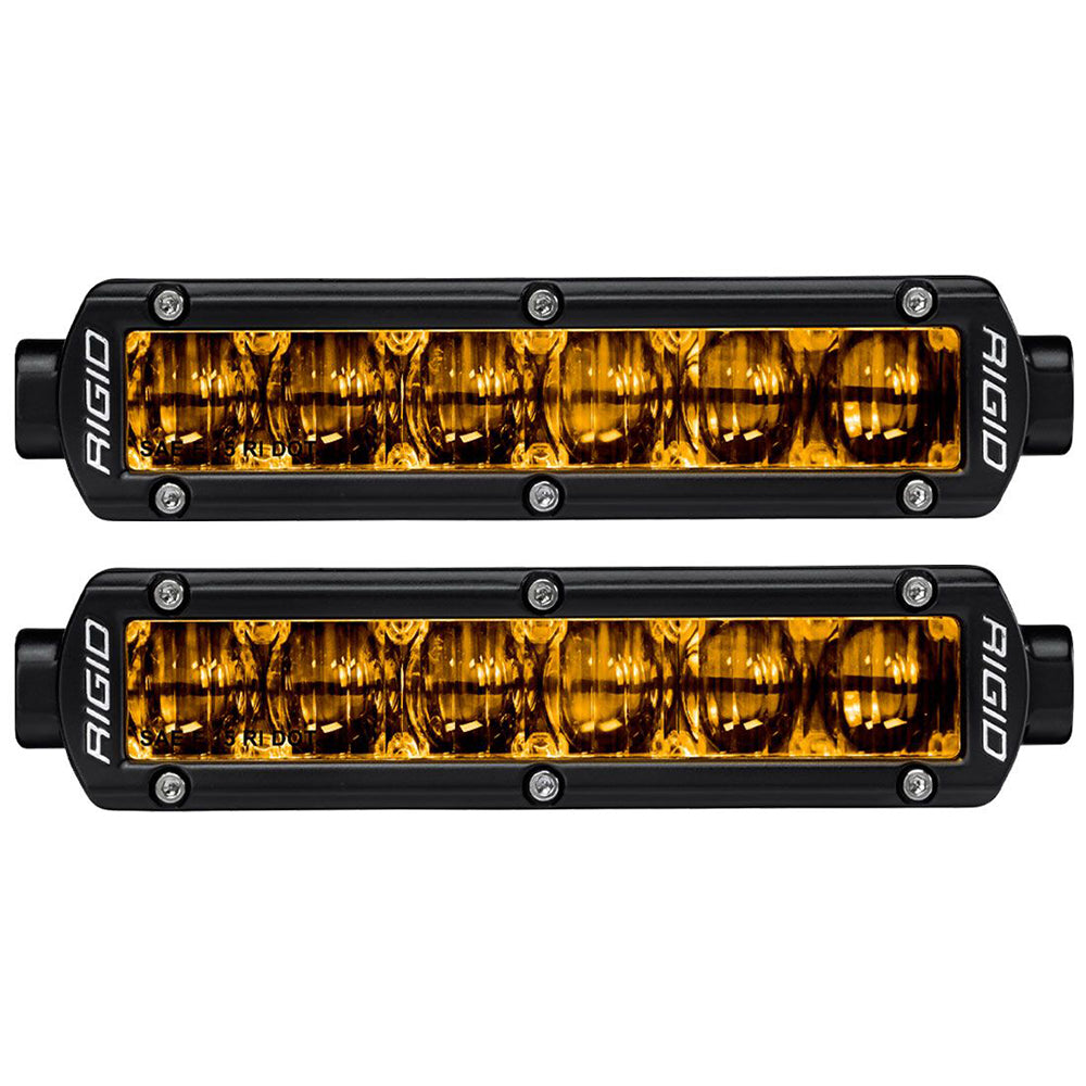 RIGID Industries 6" SR-Series SAE Compliant Fog Light - Black w/Yellow Light [906704] - BuoyMart.com  Light Bars RIGID Industries