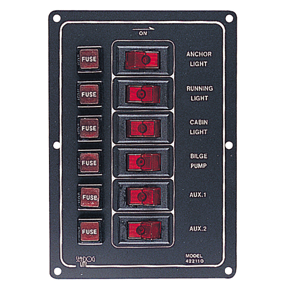 Sea-Dog Aluminum Switch Panel Vertical - 6 Switch [422110-1] - BuoyMart.com  Electrical Panels Sea-Dog