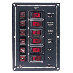 Sea-Dog Aluminum Switch Panel Vertical - 6 Switch [422110-1] - BuoyMart.com  Electrical Panels Sea-Dog